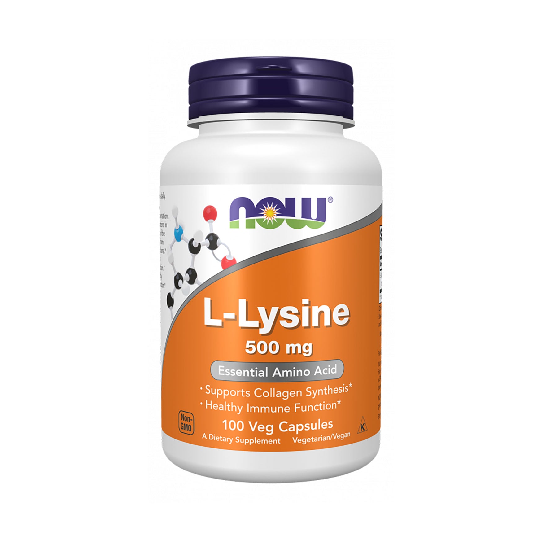 L-Лізин NOW foods L-Lysin 500 мг, 100 капсул